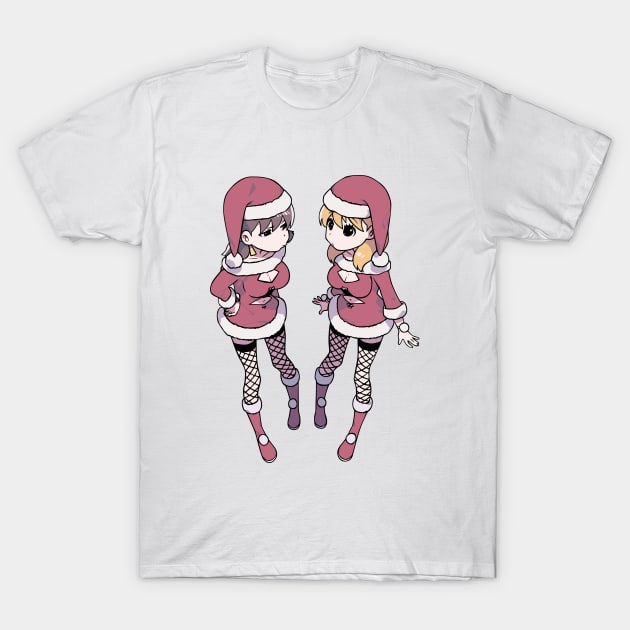 Anime Girls Chrismas Costumes Manga Special T-Shirt by MaxGraphic